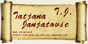 Tatjana Janjatović vizit kartica